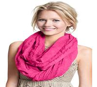 CJ Apparel Hot Pink Bright Pink Mobius Infinity Scarf Seconds Snood Cowl Circular Tube Round Shawl Pashmina New