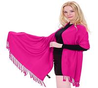 CJ Apparel Hot Pink Solid Colour Design Nepalese Shawl Scarf Wrap Stole Throw Head Wrap Face Cover Pashmina NEW