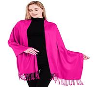 CJ Apparel Hot Pink Solid Colour Design Nepalese Shawl Seconds Scarf Wrap Stole Throw Head Wrap Pashmina NEW