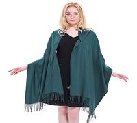 CJ Apparel Jade Green Teal Green Thick Solid Colour Design Cotton Blend Shawl Seconds Scarf Wrap Stole Throw Head Wrap Pashmina New