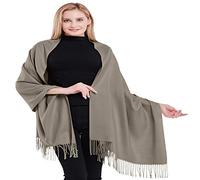 CJ Apparel Light French Beige Mink 100% Cashmere Shawl Pashmina Scarf Wrap Stole Head Wrap Hand Made in Nepal New
