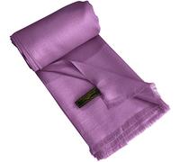 CJ Apparel Light Purple Solid Colour Fringe Design Nepalese Shawl Seconds Scarf Wrap Stole Throw Head Wrap Pashmina Hand Made in Nepal NEW