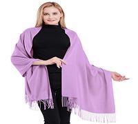CJ Apparel Lilac Light Purple 100% Cashmere Shawl Pashmina Scarf Wrap Stole Throw Hand Made in Nepal New