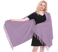 CJ Apparel Lilac Light Purple Thick Solid Colour Design Cotton Blend Shawl Scarf Wrap Stole Throw Head Wrap Pashmina Hand Made in Nepal New