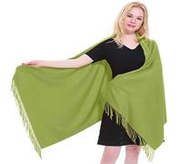 CJ Apparel Lime Green Thick Solid Colour Design Cotton Blend Shawl Scarf Wrap Stole Throw Head Wrap Pashmina