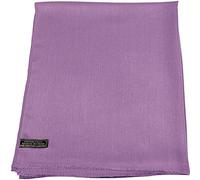 CJ Apparel Magenta Lilac Light Purple Mauve Solid Colour Fringe Design Nepalese Shawl Seconds Scarf Wrap Stole Throw Head Wrap Pashmina Hand Made in Nepal New