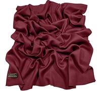 CJ Apparel Maroon Solid Colour Fringe Design Nepalese Shawl Scarf Wrap Stole Throw Head Wrap Pashmina Hand Made in Nepal