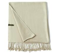 CJ Apparel Mink Beige Solid Colour Tassels Design Shawl Scarf Wrap Stole Throw Head Wrap Pashmina New