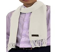 CJ Apparel Off White Cream Ivory Men's Nepalese Solid Colour Design Fashion Scarf Seconds Scarves Neck Cover Hand Made in Nepal New