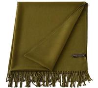 CJ Apparel Olive Green Thick Solid Colour Design Cotton Blend Shawl Seconds Scarf Wrap Stole Throw Head Wrap Pashmina New