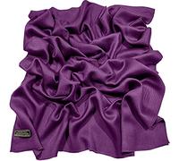 CJ Apparel Purple Solid Colour Fringe Design Nepalese Shawl Scarf Wrap Stole Throw Head Wrap Pashmina Hand Made in Nepal New