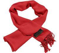 CJ Apparel Red Men's Solid Colour Design Fashion Scarf Wrap Neck Cover Hand Made in Nepal