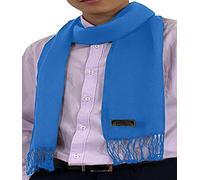 CJ Apparel Turquoise Blue Men's Nepalese Solid Colour Design Fashion Scarf Scarves Neck Cover Hand Made in Nepal NEW
