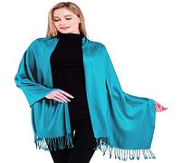 CJ Apparel Turquoise Solid Colour Design Shawl Wrap Stole Pashmina Seconds *NEW*(Size: One Size)