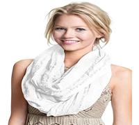 CJ Apparel White Mobius Infinity Scarf Seconds Snood Cowl Tube Round Shawl Pashmina NEW(Size: One Size)