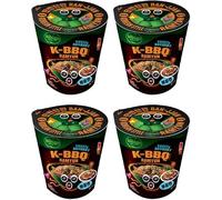 CJ Bibigo K-BBQ Ramyun, Sweet & Savoury Korean Style Instant Noodles (Pack of 4)