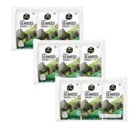 CJ Bibigo Korean Variety Flavours of Crispy Seaweed Snacks (5g*3) Bundle 3 Packs (Wasabi Flavour)