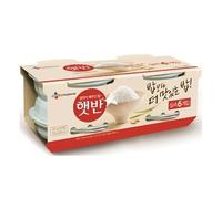 CJ Cooked Rice (Hetbahn) - Korean Microwavable Instant White Rice 210g - Korean rice pack, Korean convenience food, Instant microwave rice (Pack 6)