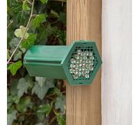 CJ Wildlife Bug Hotel - Bee Hotel Insect Hotel - Plastic Green Mason Bee Nest Box With 29 Tubes and Screws
