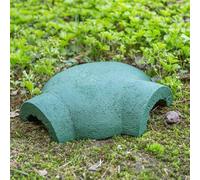 CJ Wildlife Toad & Frog House - Reptile Hide - Woodstone Green Wood and Concrete - Garden Habitat Shelter for Frogs and Toads