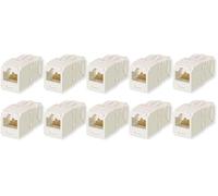 CJ688TGIW Pack of 10 Category 6 TX6 Plus Mini-Com UTP Jack Modules, TG Style, Toolless, RJ45 Ethernet High Performance Network Module, T568A/T568B Wiring