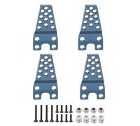 CJAXCG 4Pcs Aluminum Alloy Adjustable Shock Tower Hoops Lift Mount Bracket for Axial SCX10 RC4WD D90 1/10 RC Crawler Car Upgrade Parts(Titanium)