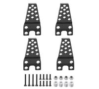 CJAXCG 4Pcs Aluminum Alloy Adjustable Shock Tower Hoops Lift Mount Bracket for Axial SCX10 RC4WD D90 1/10 RC Crawler Car Upgrade Parts(Nero)
