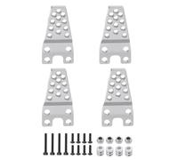 CJAXCG 4Pcs Aluminum Alloy Adjustable Shock Tower Hoops Lift Mount Bracket for Axial SCX10 RC4WD D90 1/10 RC Crawler Car Upgrade Parts(Silver)