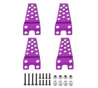 CJAXCG 4Pcs Aluminum Alloy Adjustable Shock Tower Hoops Lift Mount Bracket for Axial SCX10 RC4WD D90 1/10 RC Crawler Car Upgrade Parts(Purple)