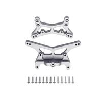 CJAXCG Aluminum Front Rear Shock Towers Meta For 1/24 Losi Micro B Micro-T Upgrades Parts Rc Car 2WD Buggy LOS00007 Wltoys 244016(Silver)