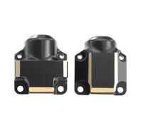CJAXCG Black Coating Brass Front Axle Steering Knuckles Rear Hubs Weights Diff Cover for RC Crawler AXIAL SCX30 Ford Bronco 4X4 JEEP(F R Diff Cover)