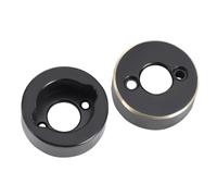 CJAXCG Black Coating Brass Front Axle Steering Knuckles Rear Hubs Weights Diff Cover for RC Crawler AXIAL SCX30 Ford Bronco 4X4 JEEP(Rear Hubs)