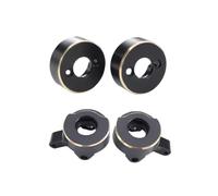 CJAXCG Black Coating Brass Front Axle Steering Knuckles Rear Hubs Weights Diff Cover for RC Crawler AXIAL SCX30 Ford Bronco 4X4 JEEP(F R Set)