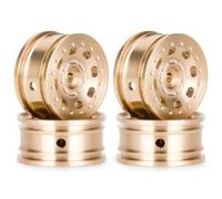 CJAXCG For Axial SCX30 0.7 Inch Brass Wheel Rim with Tire for 1/30 SCX30 Ford Bronco 4X4 and Jeep Wrangler JLU RC Trucks Upgrade Part(Wheel-A)
