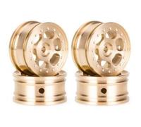 CJAXCG For Axial SCX30 0.7 Inch Brass Wheel Rim with Tire for 1/30 SCX30 Ford Bronco 4X4 and Jeep Wrangler JLU RC Trucks Upgrade Part(Wheel-B)