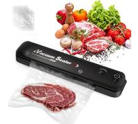 CJBIN Vacuum Sealer Machine, Automatic Vacuum Pack Machine with 50 PCS Vacuum Sealer Bags, Compact Food Packet Sealer with Easy Options, for Preserving Meat, Fish, Fruits, And Vegetables