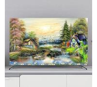 CJBXYBXS TV Screen Protector, Sun-Proof Indoor Screen Protector, Dustproof Cover for 32-80 Inch TV, Universal Washable TV Screen Cover, Cover Cloth Home Decor (Color : Color2, Size : 55inch)