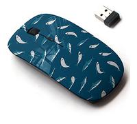 CJCBROES 2.4G Wireless Mouse with Cute Pattern Design for All Laptops and Desktops with Nano Receiver - Shark Ocean Animal, M-BLKHIM-39372