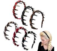 CJEDFJW Retro High Skull Pearl Headband,Vintage High Cranium Artificial Pearl Hairband,Fashionable Accessories for Women,Cute Hair Accessories for Girls,Fashion Accessories (6pcs)