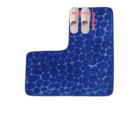 CJFBDFC Bath Mat L-shaped Memory Foam Mat, Non-slip Absorbent Flannel Corner Rug For Bathroom Sofa Floor-royal Blue-2-80x80cm