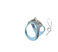 CJFBDFC Dog Harness Small And Leash Set, Step-in Soft Mesh Puppy With Reflective Strips, Lightweight Breathable Pet Vest For Walking Training, Macaron Color Scheme, 1 Pcs-blue-m