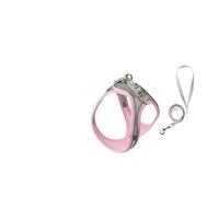 CJFBDFC Dog Harness Small And Leash Set, Step-in Soft Mesh Puppy With Reflective Strips, Lightweight Breathable Pet Vest For Walking Training, Macaron Color Scheme, 1 Pcs-pink-s