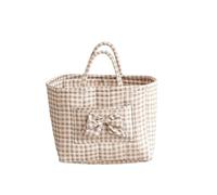 CJFBDFC Quilted Laundry Basket with Handles Red Checkered Storage Large Capacity Foldable Fabric Hamper For Clothes Household Organisation