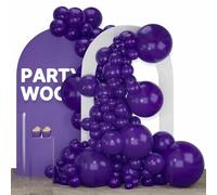 CJFBDFC Red Balloon Arch Kit Balloons 143 Pcs Different Sizes Of 18 12 10 5 Inch Garland For Birthday Graduation Bachelorettecherry Casino Theme Party Decorations-deep Purple
