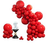 CJFBDFC Red Balloon Arch Kit Balloons 143 Pcs Different Sizes Of 18 12 10 5 Inch Garland For Birthday Graduation Bachelorettecherry Casino Theme Party Decorations-red