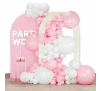 CJFBDFC Red Balloon Arch Kit Balloons 143 Pcs Different Sizes Of 18 12 10 5 Inch Garland For Birthday Graduation Bachelorettecherry Casino Theme Party Decorations-pink White