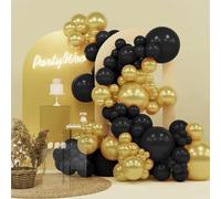 CJFBDFC Red Balloon Arch Kit Balloons 143 Pcs Different Sizes Of 18 12 10 5 Inch Garland For Birthday Graduation Bachelorettecherry Casino Theme Party Decorations-black Gold
