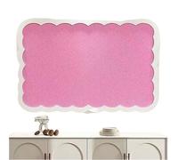 CJFBDFC Vision Board Felt Pin Decorative Corkboard Alternative,Foldable Bulletin with 30 Pushpins,self-Adhesive Boards for Photo Memo DIY (Cream,120x60cm)-pink-60x40cm