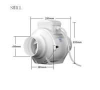 CJHFR472SG Bathroom Duct Fan Exhaust Fan Ventilator Household Axial Exhaust Fan Air Renewal Kitchen Bathroom Basement Vent Fan(Small)