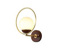 CJHFR472SG Bedroom Modern and Fashionable Decorative Wall Lamp Corridor Balcony Lighting Copper Light Luxury Walnut Wood Wall Lamp Decor